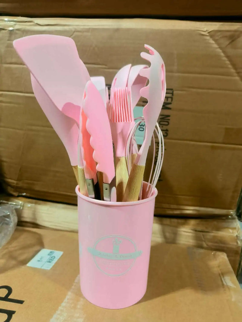 Kit 12 utensílios de cozinha em silicone